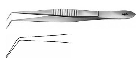 МІКРО ПІНЦЕТ ЗАГНУТ. ТОНКИЙ 100MM